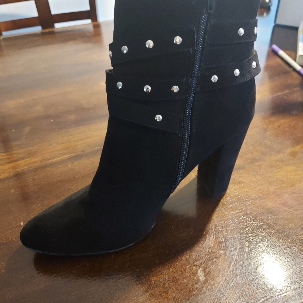 Faux suede ankle boots